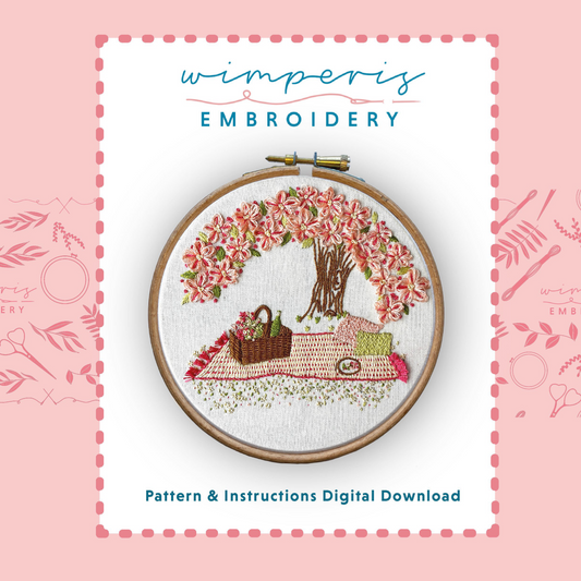 Cherry Blossom PDF Embroidery Pattern / Digital Download