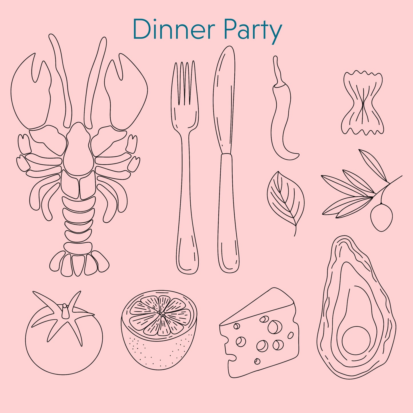 Embroidery Stick & Stitch Pack | Dinner Party