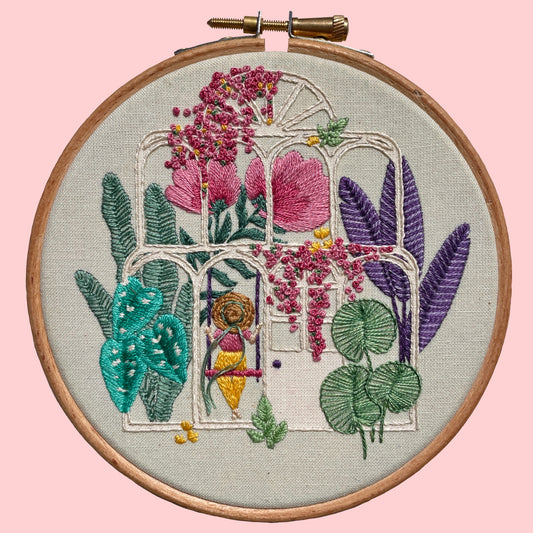 Summer Greenhouse Embroidery Kit