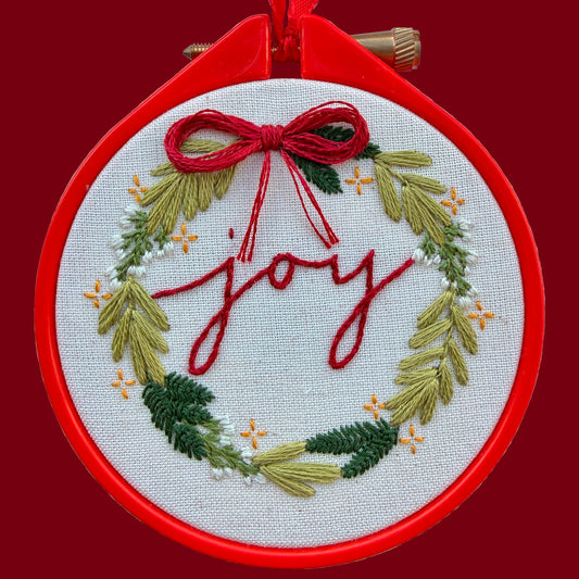 Joy Wreath Tiny Embroidery Kit