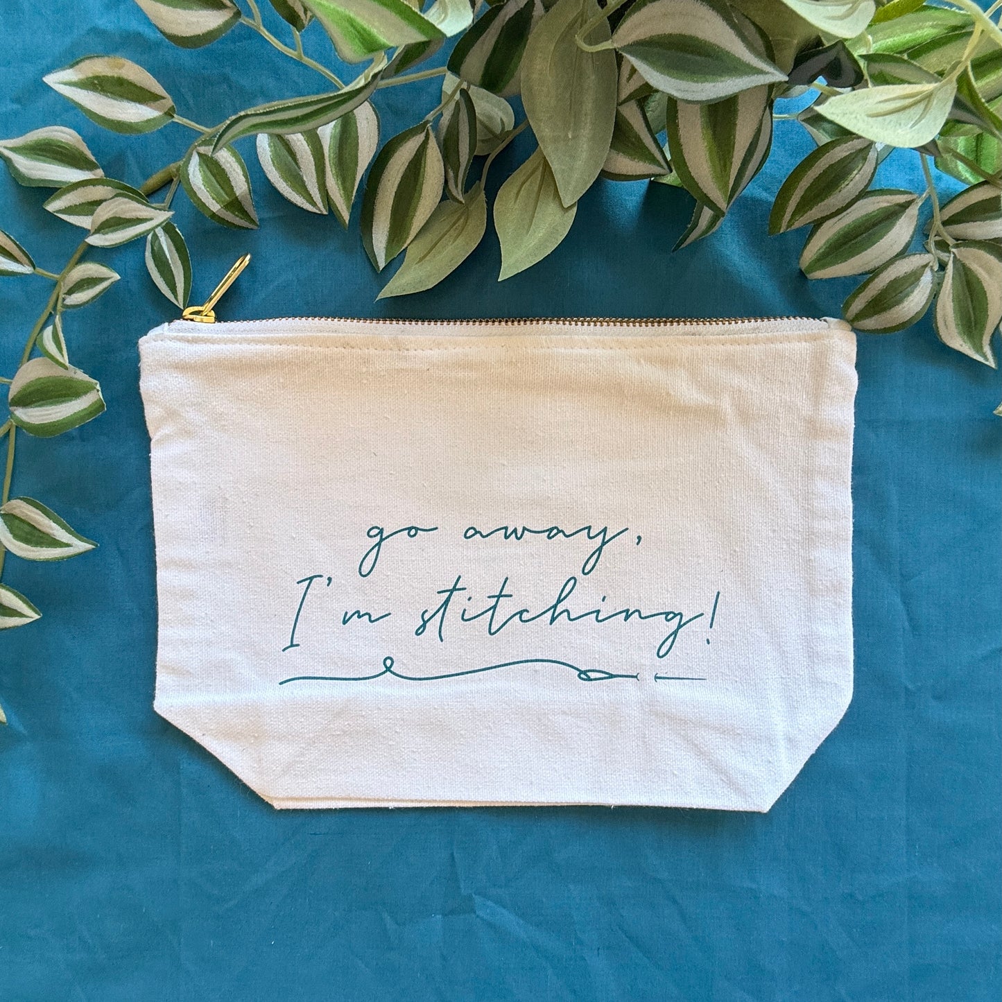 Go Away I'm Stitching Project Bag