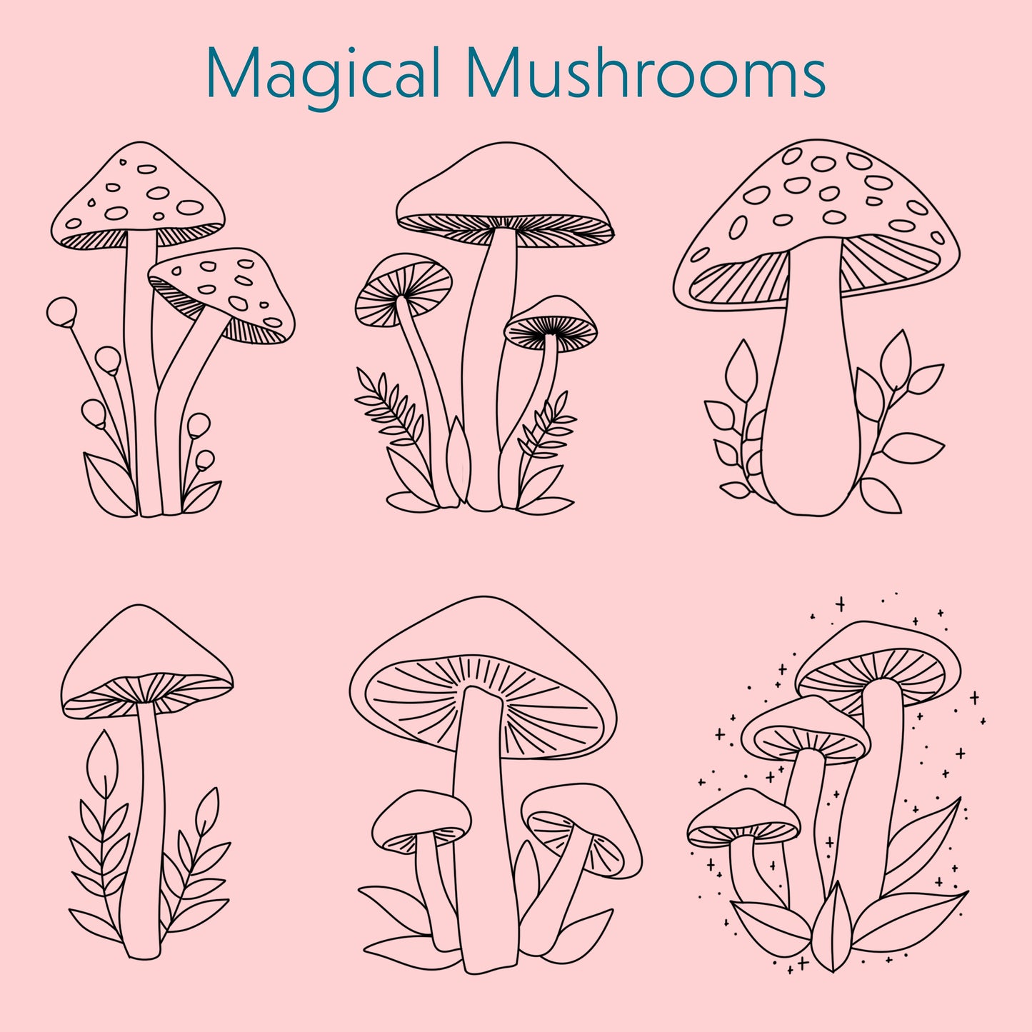 Embroidery Stick & Stitch Pack | Magical Mushrooms