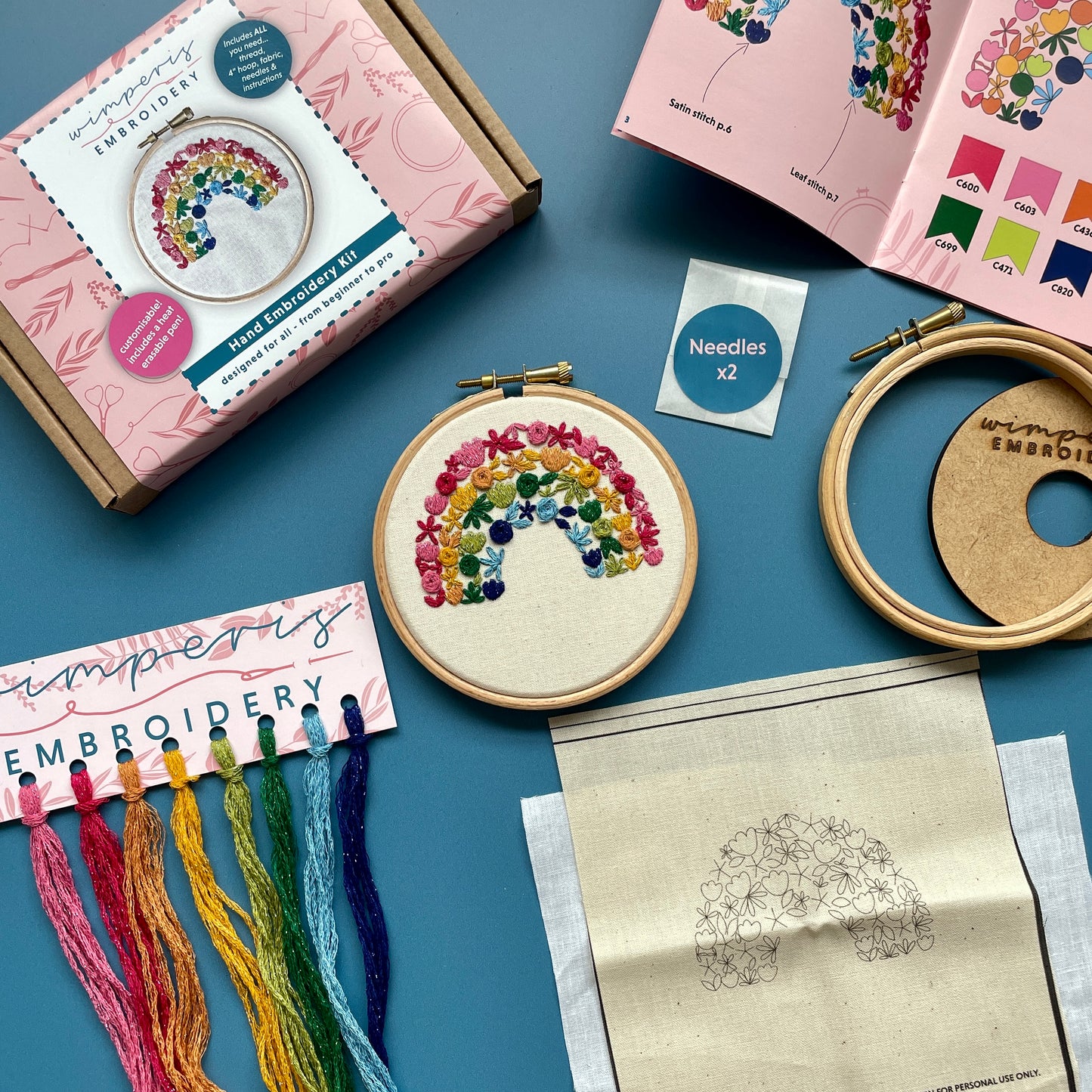 Sparkly Rainbow Embroidery Mini Kit