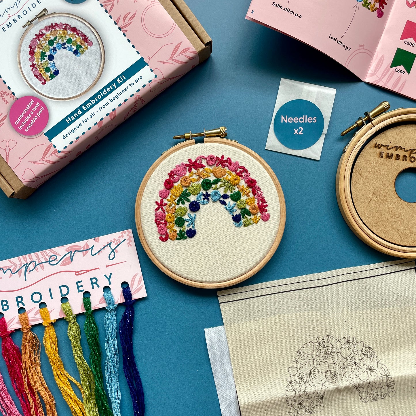 Sparkly Rainbow Embroidery Mini Kit
