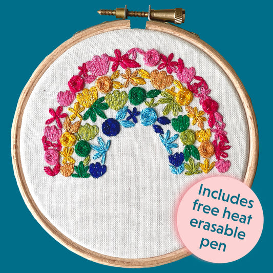 Sparkly Rainbow Embroidery Mini Kit