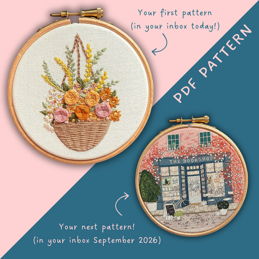 PDF Embroidery Pattern Subscription - digital download