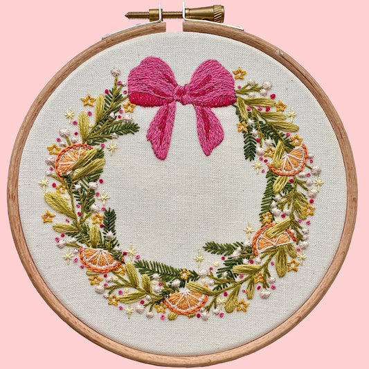 Sparkly Winter Wreath Embroidery Kit