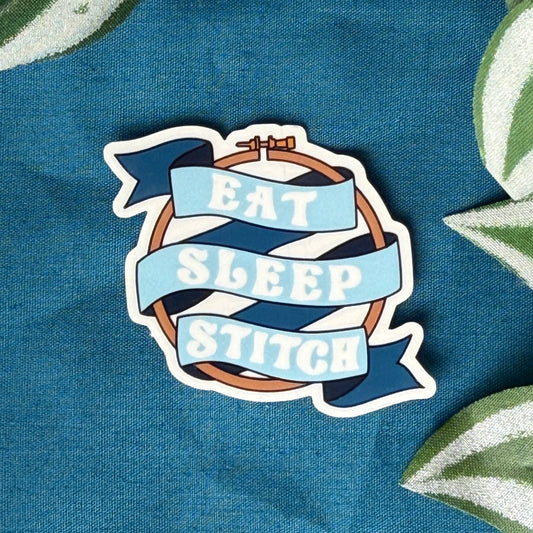 Eat Sleep Stitch (Blue) | Vinyl Sticker