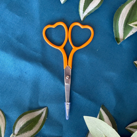 Heart-Shaped Embroidery Scissors | Orange