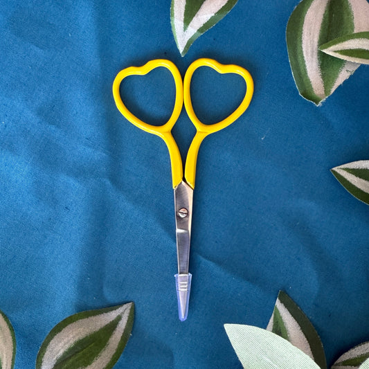 Heart-Shaped Embroidery Scissors | Yellow