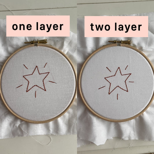 Why you should stitch on 2 layers of fabric
