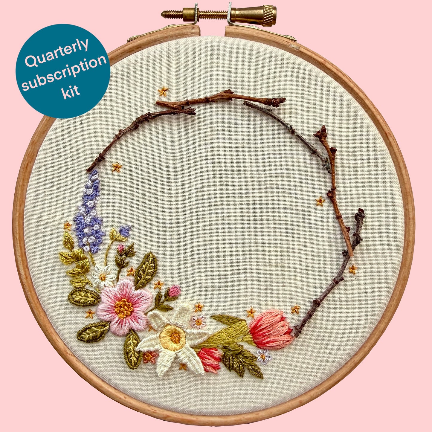 Spring 2026 Embroidery Kit Subscription Box (QUARTERLY)