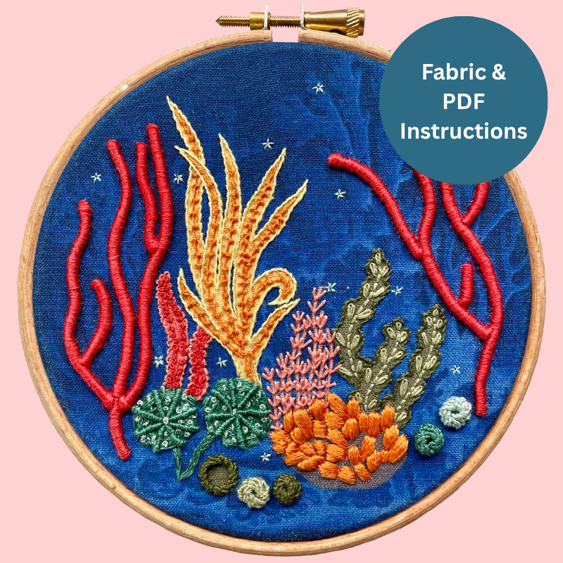 Coral Reef Embroidery | Fabric & PDF Instructions