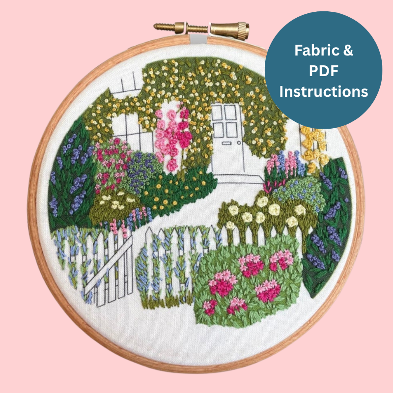 Country Garden Embroidery | Fabric & PDF Instructions