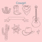 Embroidery Stick & Stitch Pack | Cowgirl