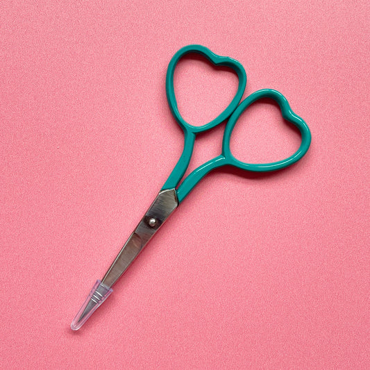 Heart-Shaped Embroidery Scissors | Teal