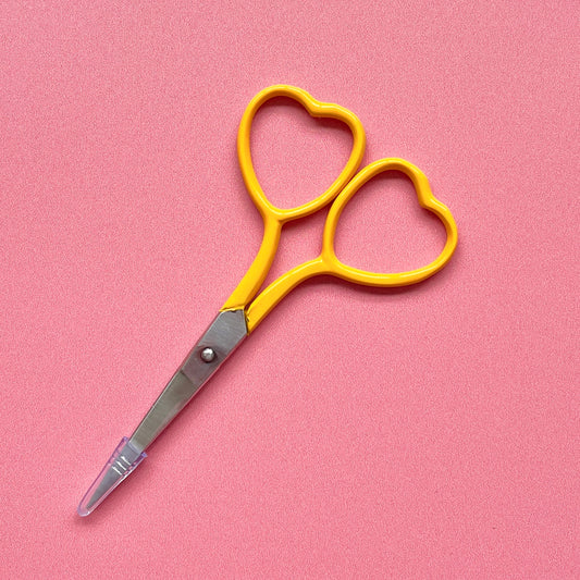 Heart-Shaped Embroidery Scissors | Yellow