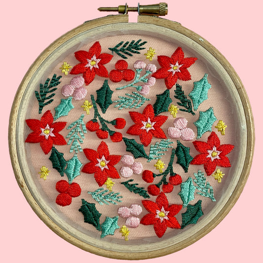 See Through Floral Embroidery Kit