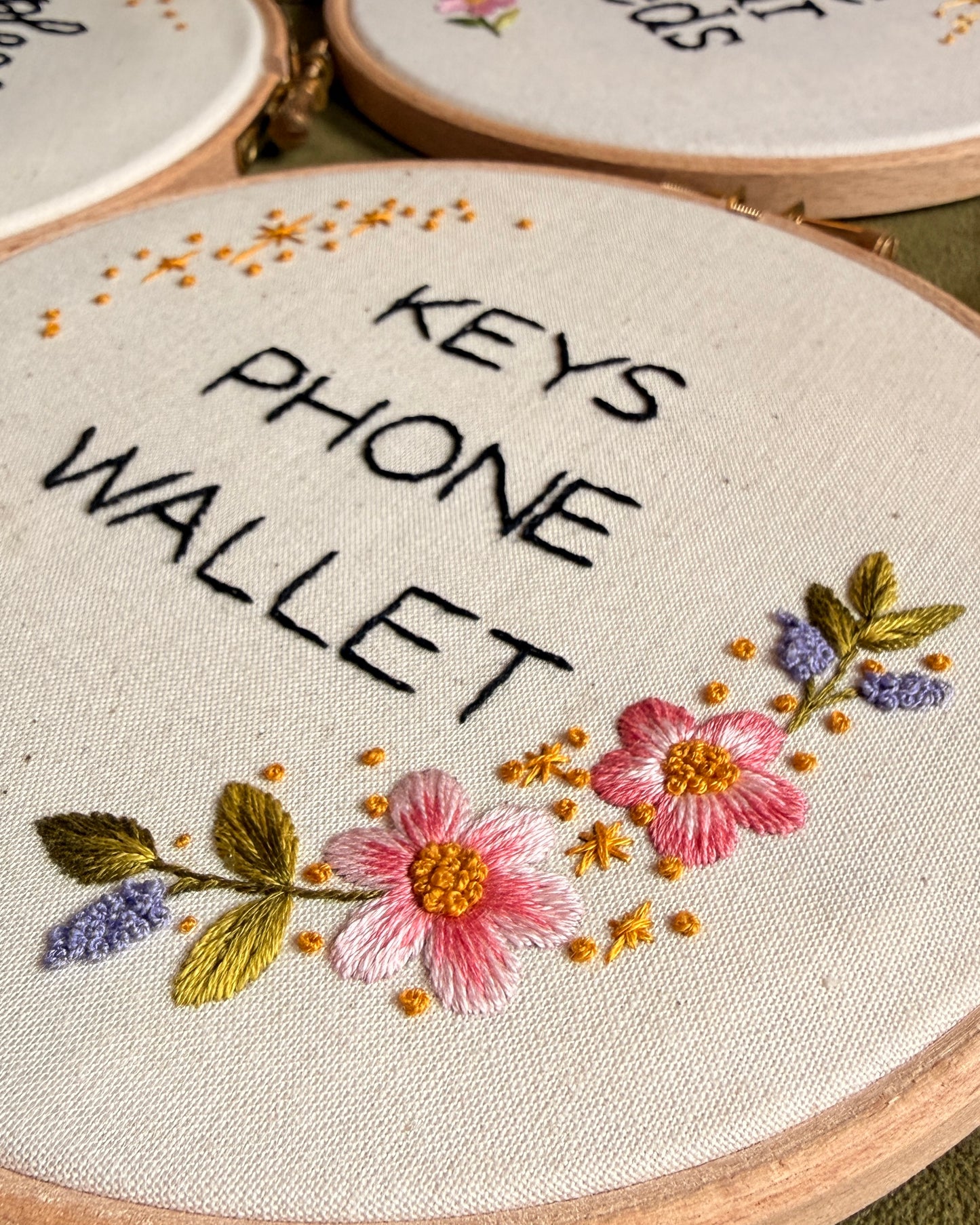 Keys Phone Wallet Embroidery Kit