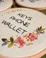 Keys Phone Wallet Embroidery Kit