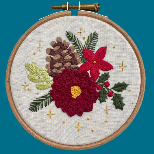 Winter Bouquet Mini Embroidery Kit