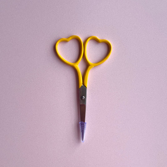 Heart-Shaped Embroidery Scissors | Yellow