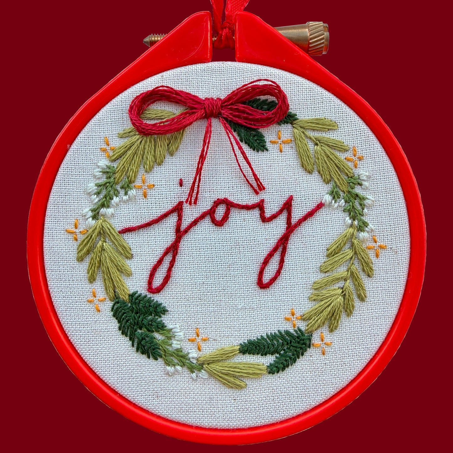 Joy Wreath Tiny Embroidery Kit