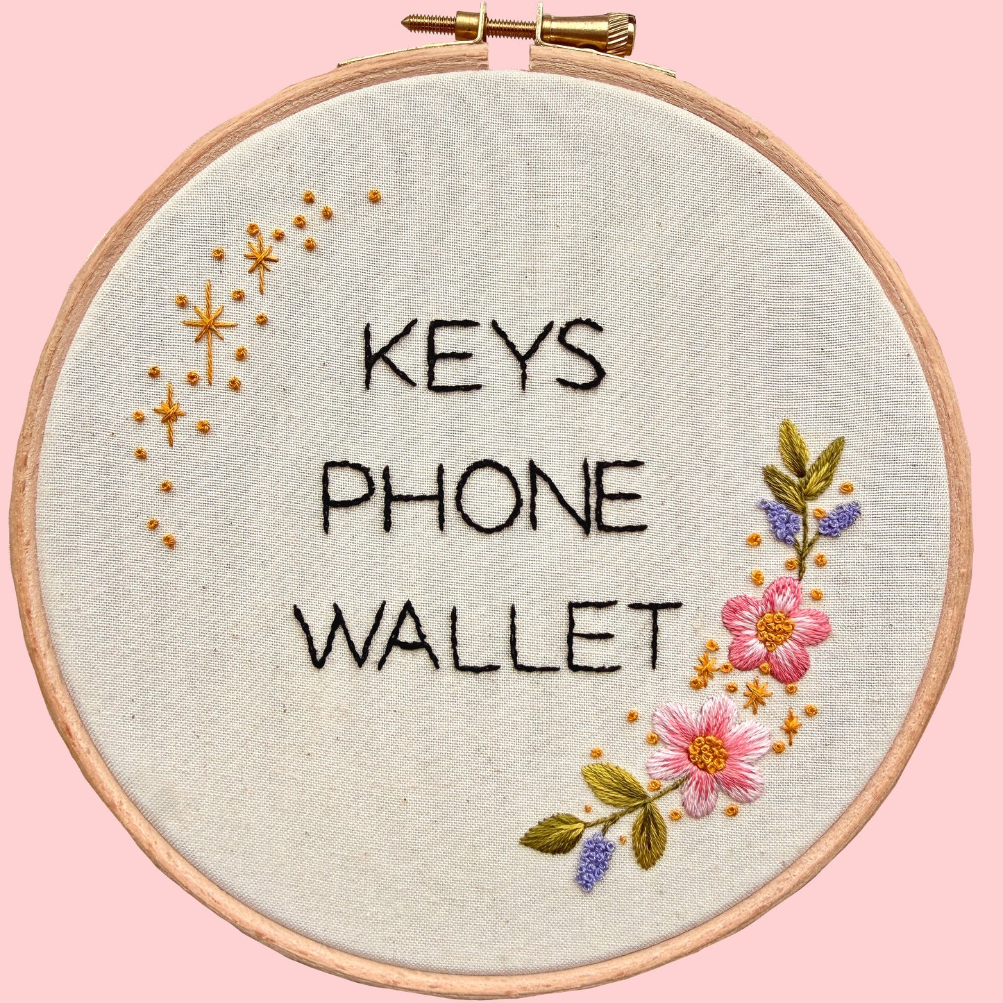 Keys Phone Wallet Embroidery Kit