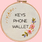 Keys Phone Wallet Embroidery Kit