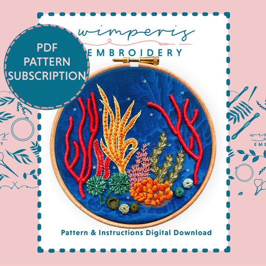 PDF Embroidery Pattern Subscription - digital download