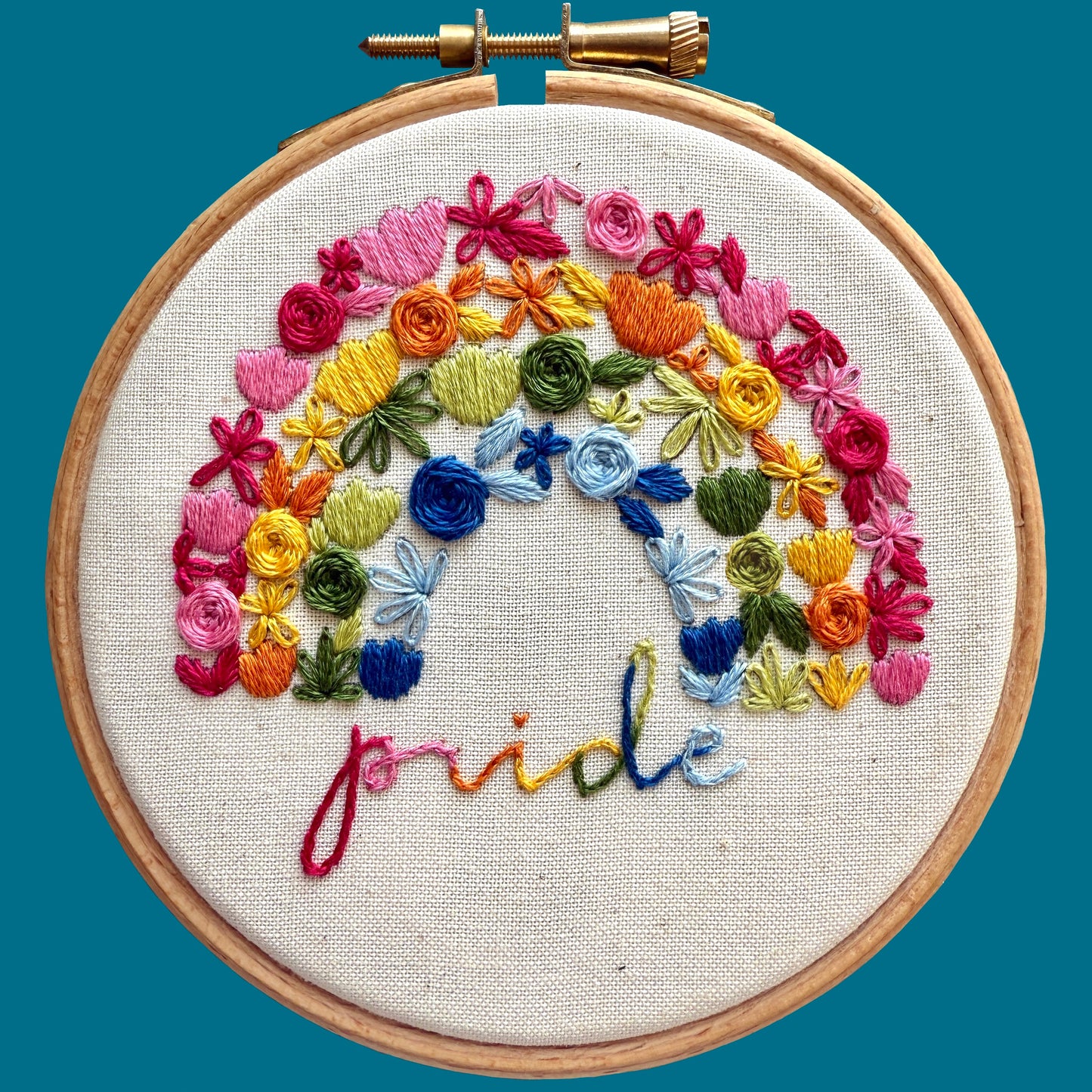Pride Rainbow Embroidery Mini Kit