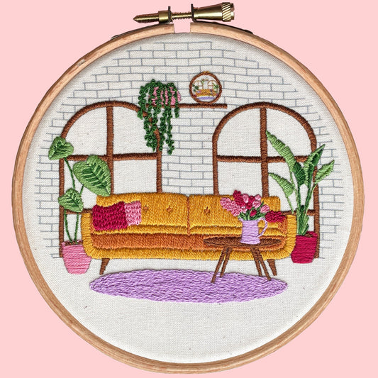 Yellow Sofa Embroidery Kit