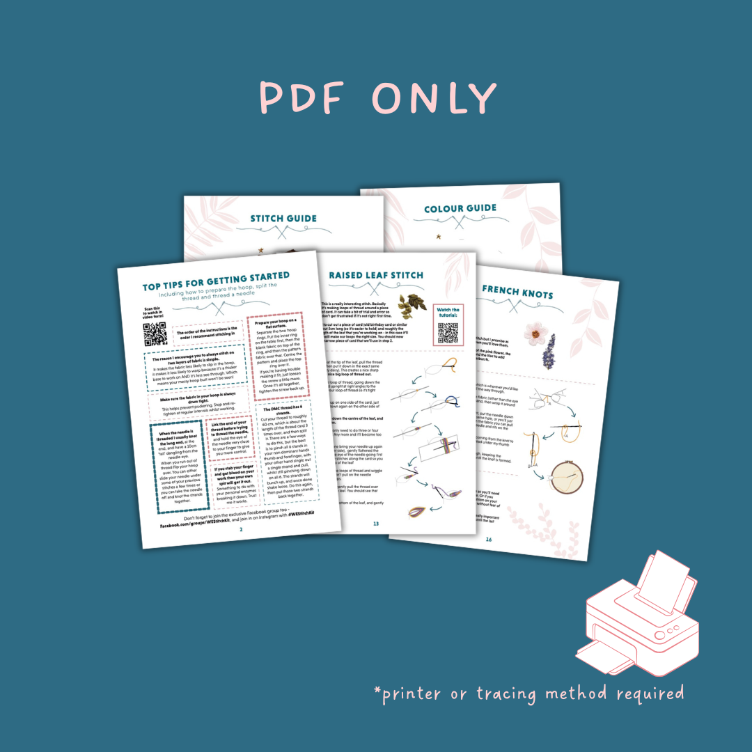PDF Embroidery Pattern Subscription - digital download