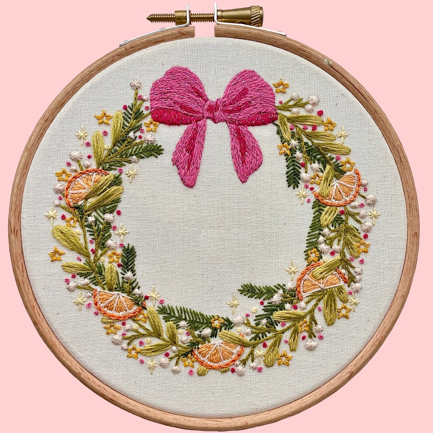 Sparkly Winter Wreath Embroidery Kit