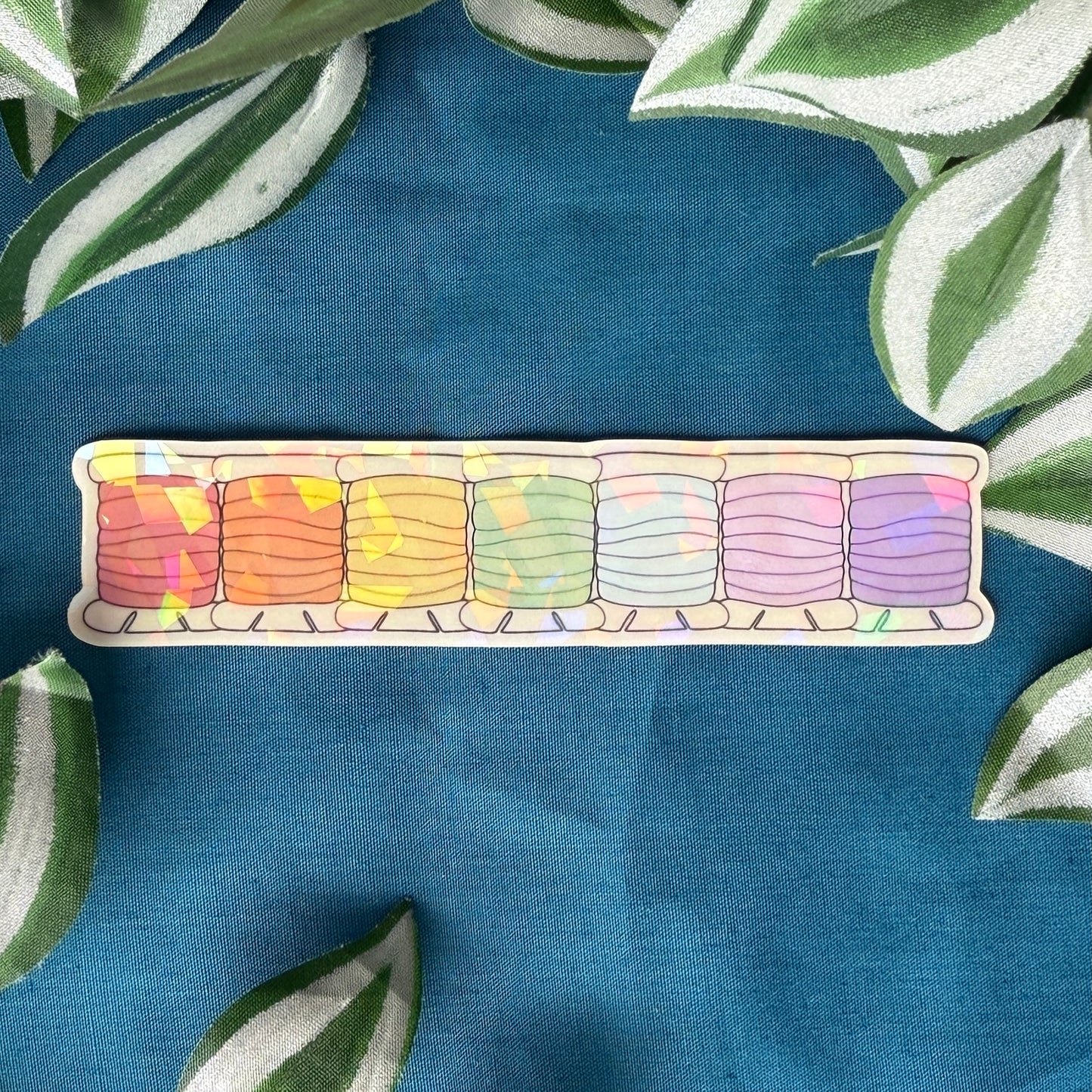Rainbow Bobbin | Holographic Vinyl Sticker