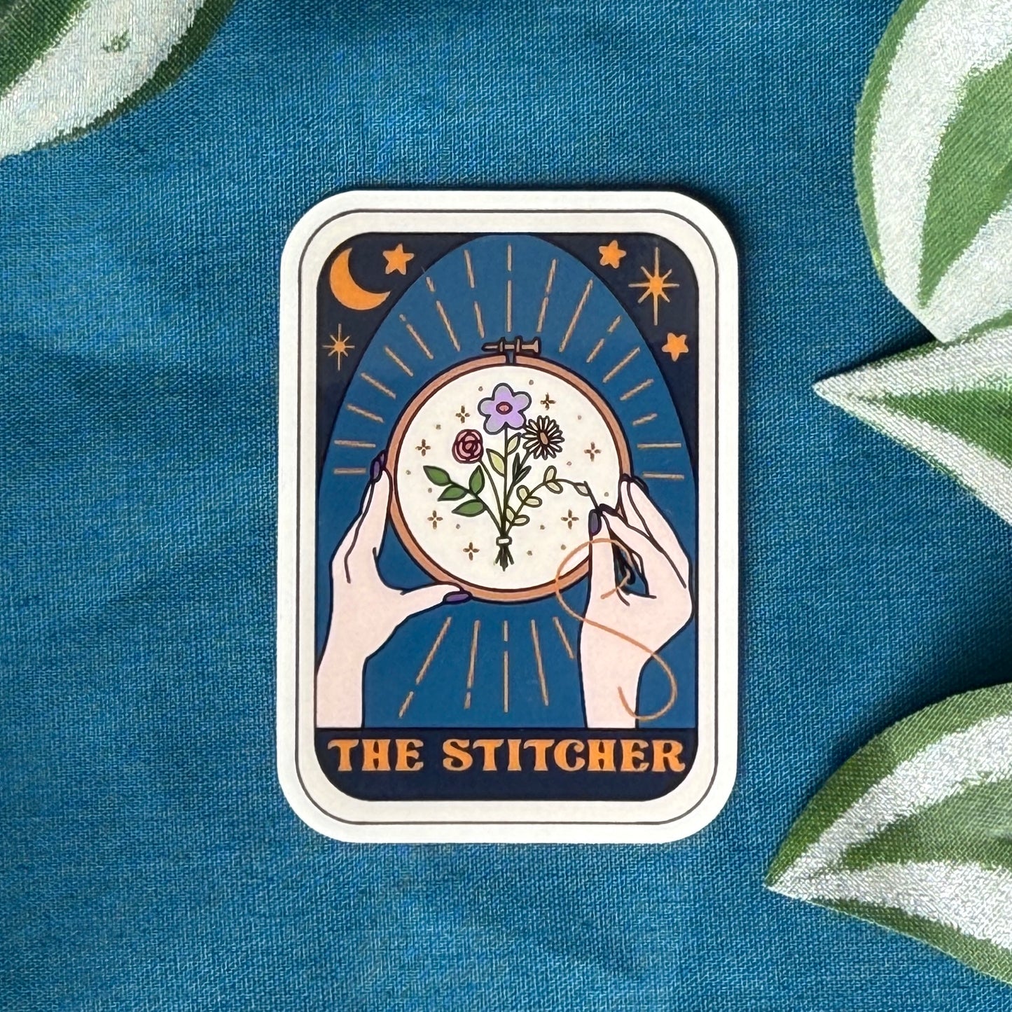 The Stitcher Tarot Card (white skin) | Vinyl Sticker