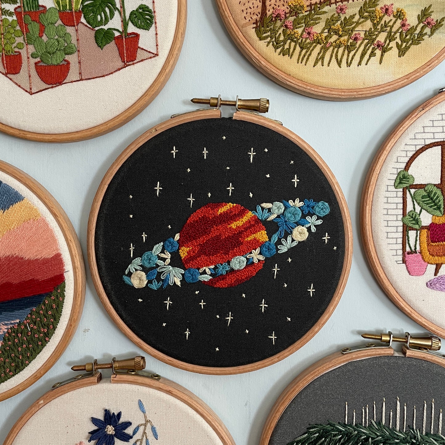 Floral Planet Embroidery Kit