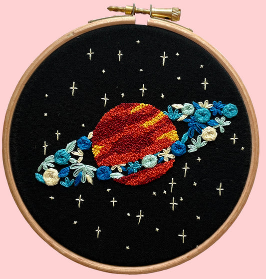 Floral Planet Embroidery Kit