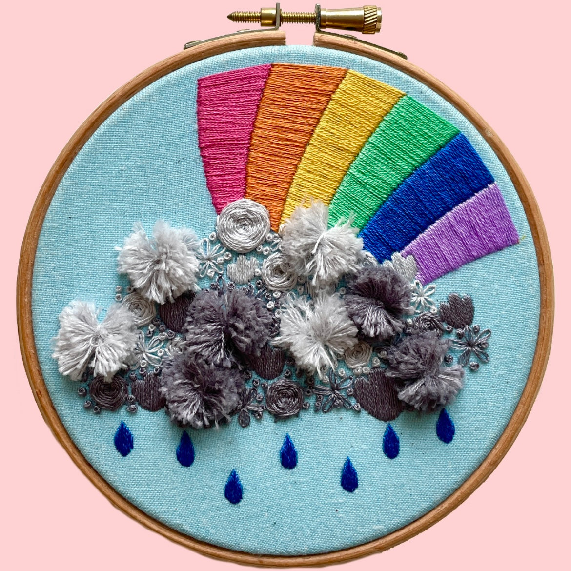 Rain Cloud Embroidery Kit